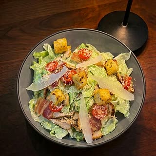 The Caesar mix-up salad with parmesan shavings and croutons at Cloud Café & Bar.